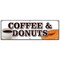 Signmission COFFEE & DONUTS BANNER SIGN warm fresh doughnuts fresh brewed iced hot B-72 Coffee & Donuts - alternate 1